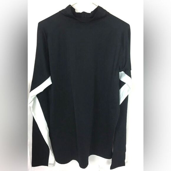 Paradox Black & White Performance Long Sleeve Zip WARM UP Jacket Mens Size L - Picture 2 of 4